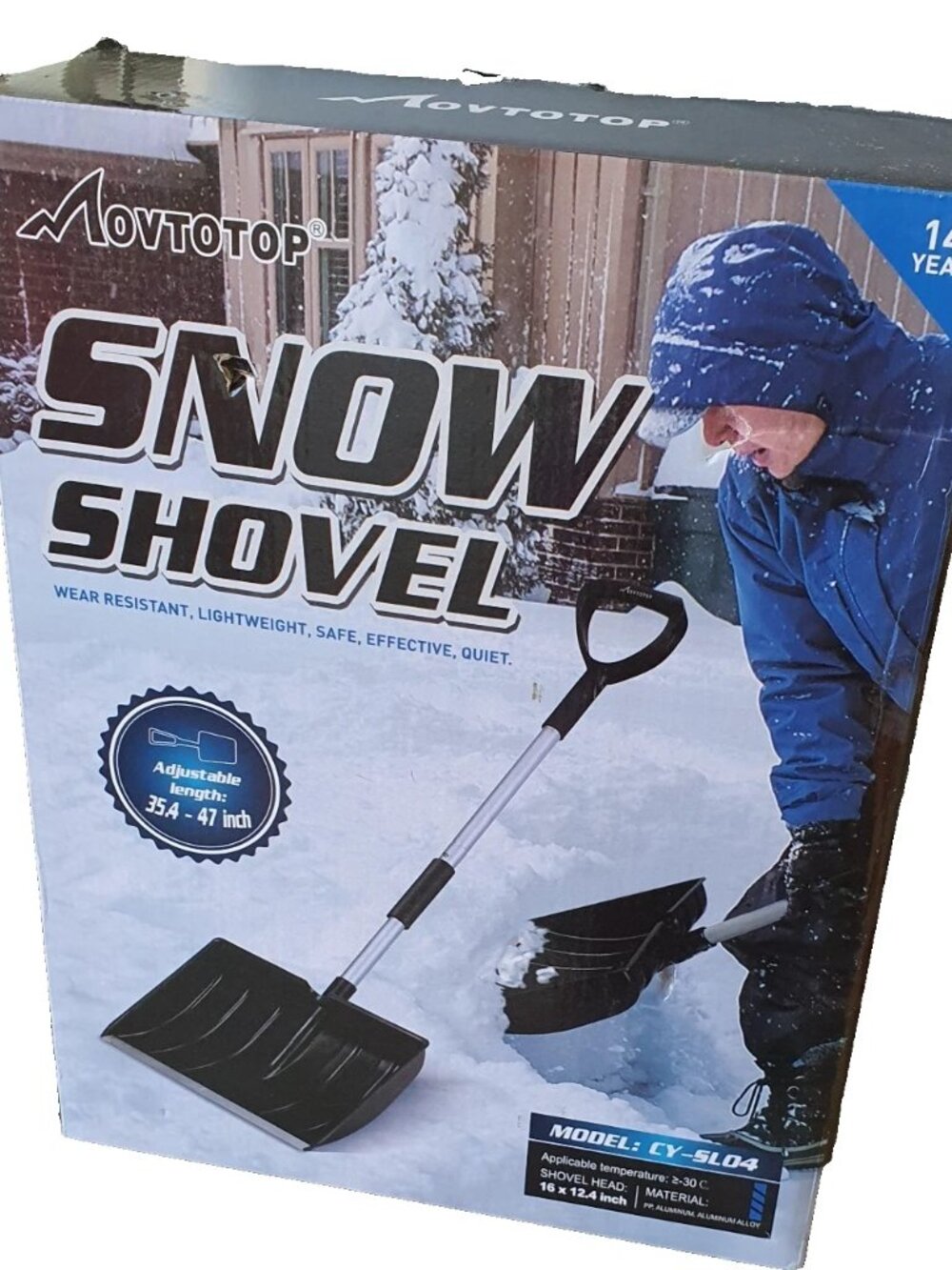 New Movtotop Portable Lightweight Snow Shovel With Adjustable Handel